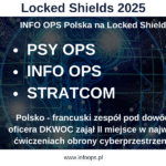 Najbardziej zaawansowany poligon cyberbezpieczeństwa Locked Shields to najbardziej złożone i realistyczne ćwiczenie w dziedzinie cyberobrony na świecie. Od 2010 r. organizuje je NATO Cooperative Cyber Defence Centre of Excellence (CCDCOE) w Tallinnie, zapewniając państwom sojuszniczym unikalną możliwość wspólnego testowania i udoskonalania zdolności reagowania na zróżnicowane cyberataki. Tegoroczna, piętnasta edycja – Locked Shields 2025 – zgromadziła setki specjalistów z narodowych zespołów szybkiego reagowania, które w czasie rzeczywistym broniły zwirtualizowanej infrastruktury fikcyjnego państwa Berylia przed skoordynowaną operacją agresora o kryptonimie Crimsonia. Polsko-francuska drużyna wicemistrzem NATO Na czele połączonego zespołu stanął oficer Dowództwa Komponentu Wojsk Obrony Cyberprzestrzeni (DKWOC), a jego francuskimi partnerami byli eksperci z Commandement de la Cyberdéfense (COMCYBER). Wynik końcowy – 2. miejsce – potwierdził, że Polska i Francja znajdują się w ścisłej czołówce zdolności cyberobrony Sojuszu Północnoatlantyckiego. Rola Fundacji INFO OPS Polska w zespole STRATCOM Analitycy Fundacji INFO OPS Polska dołączyli do podzespołu Strategic Communications (StratCom), odpowiedzialnego za: INFO OPS / PSYOPS – projektowanie i prowadzenie operacji informacyjno-psychologicznych, komunikację strategiczną (STRATCOM) – budowanie spójnej narracji Sojuszu, zarządzanie informacją w kryzysie – szybkie tworzenie i dystrybucja komunikatów publicznych, mitygację operacji wpływu adwersarza – wykrywanie dezinformacji i neutralizacja wrogich narracji. Ich zadania obejmowały m.in. przeciwdziałanie operacjom psychologicznym adwersarza, planowanie i realizację komunikacji strategicznej oraz komunikacji kryzysowej. Realizm i interdyscyplinarność scenariusza Ćwiczenie odtwarzało setki zwirtualizowanych systemów – od sieci energetycznych po systemy łączności wojskowej. Oprócz klasycznego „twardego” cyberbezpieczeństwa uczestnicy musieli współpracować w wielu komplementarnych domenach. Dynamika zdarzeń i konstrukcja scenariusza wymagała od drużyn nie tylko kompetencji technicznych, lecz także zdolności do szybkiego mitygowania zagrożeń, podejmowania decyzji strategicznych i komunikacji z opinią publiczną – co w praktyce odzwierciedla realne wyzwania państw NATO. Wnioski i znaczenie dla Polski Udział w Locked Shields 2025 potwierdził dojrzałość narodowych zdolności cyberobrony oraz skuteczność współpracy z kluczowymi sojusznikami. Dla INFO OPS Polska ćwiczenie było okazją do przetestowania wybranych procedur współpracy, przeciwdziałania operacjom wpływu w dynamicznym środowisku kryzysowym i dalszego rozwijania kompetencji w obszarze INFO OPS, PSY OPS oraz STRATCOM. Locked Shields 2025 po raz kolejny dowiódł, że skuteczna obrona cybernetyczna wymaga skoordynowanego wysiłku ekspertów z wielu dziedzin – od bezpieczeństwa systemów, przez prawo, po walkę informacyjną. Sukces polsko-francuskiego zespołu jest dowodem, że wspólne budowanie zdolności i partnerstwa przekładają się na realną odporność całego NATO